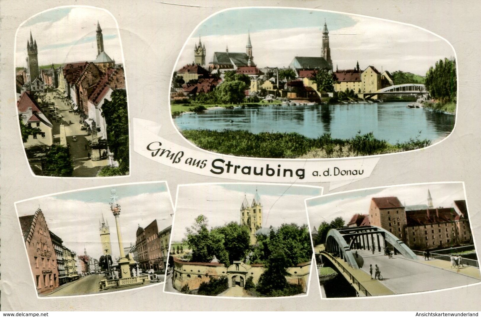 Gruss Aus Straubing Mehrbildkarte 1961 (001345) - Straubing
