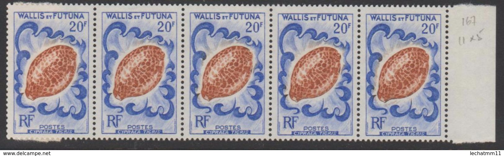 Y&T No 167 / Bande De 5 - Unused Stamps