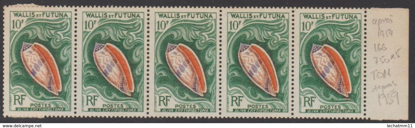 Y&T No 166 / Bande De 5 - Unused Stamps