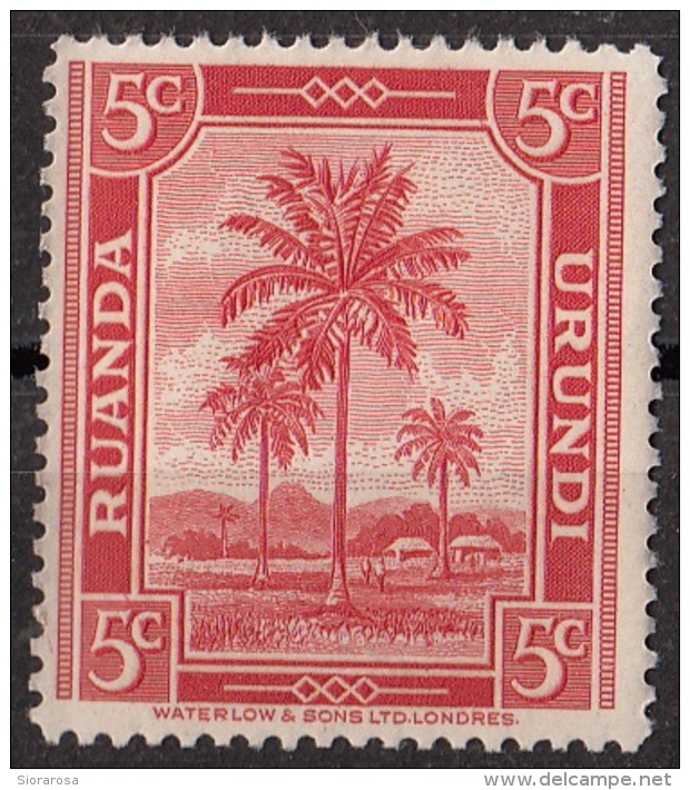 68 Ruanda Urundi 1942 Oil Palms Nuovo MNH - Nuovi