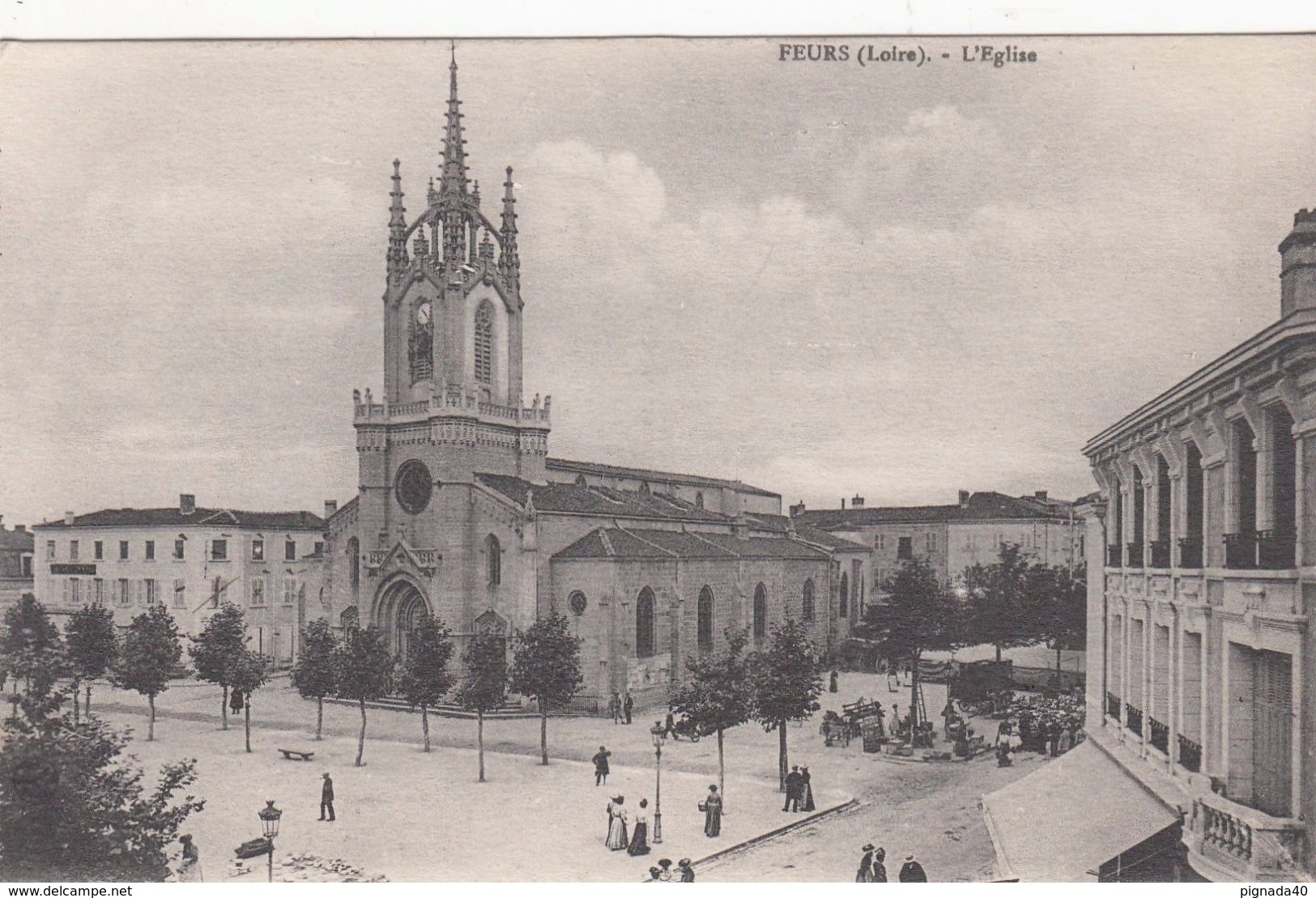 Cp , 42 , FEURS , L'Église - Feurs