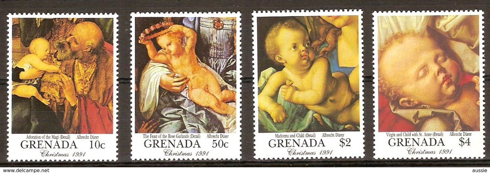 Grenade Grenada 1991 Yvertn° 2082-2085  *** MNH  Cote52 FF Noël Christmas Kerstmis - Grenada (1974-...)