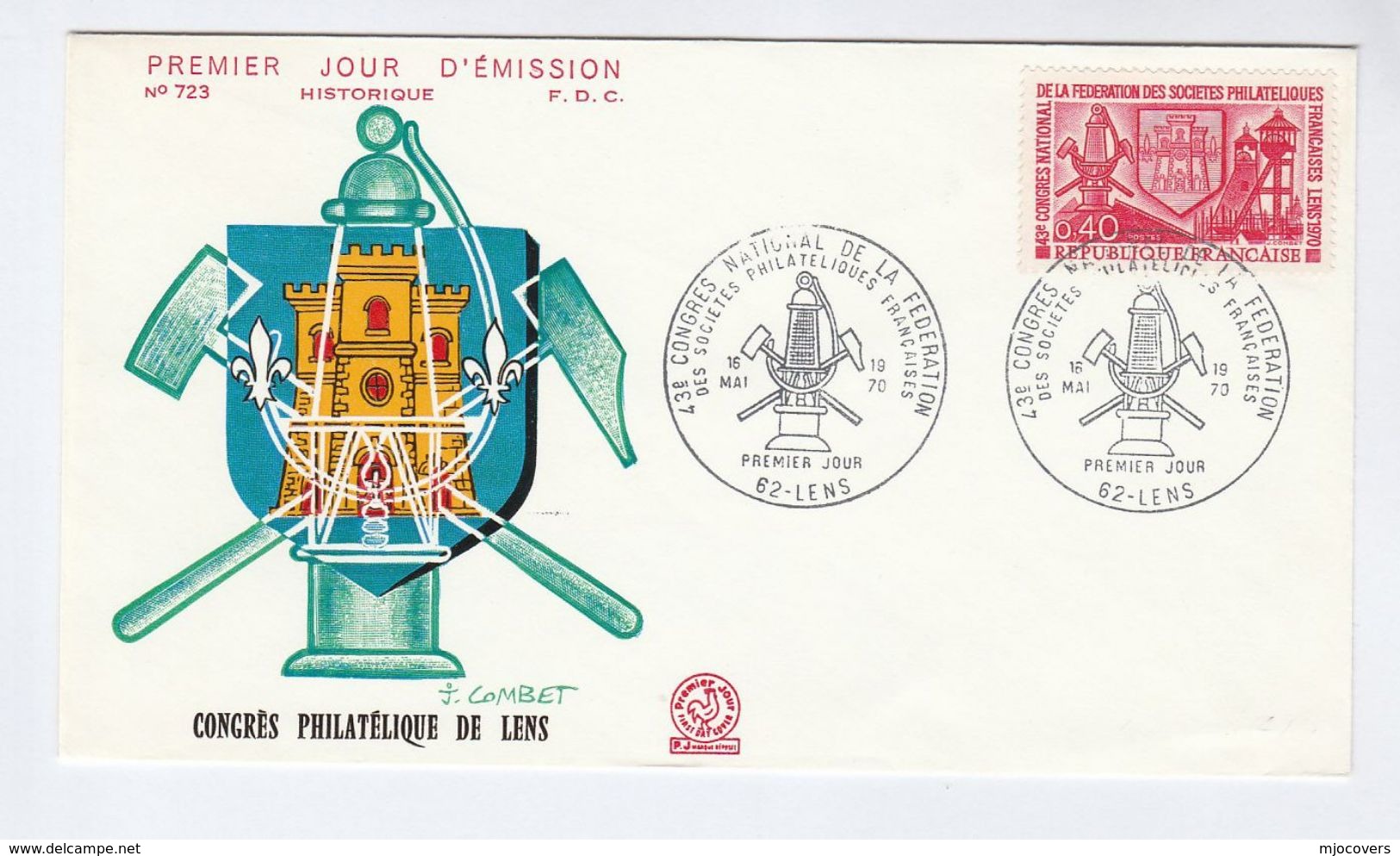 1970 Lens FRANCE FDC MINING Miners Lamp  Stamps Cover Minerals Energy - Minerals