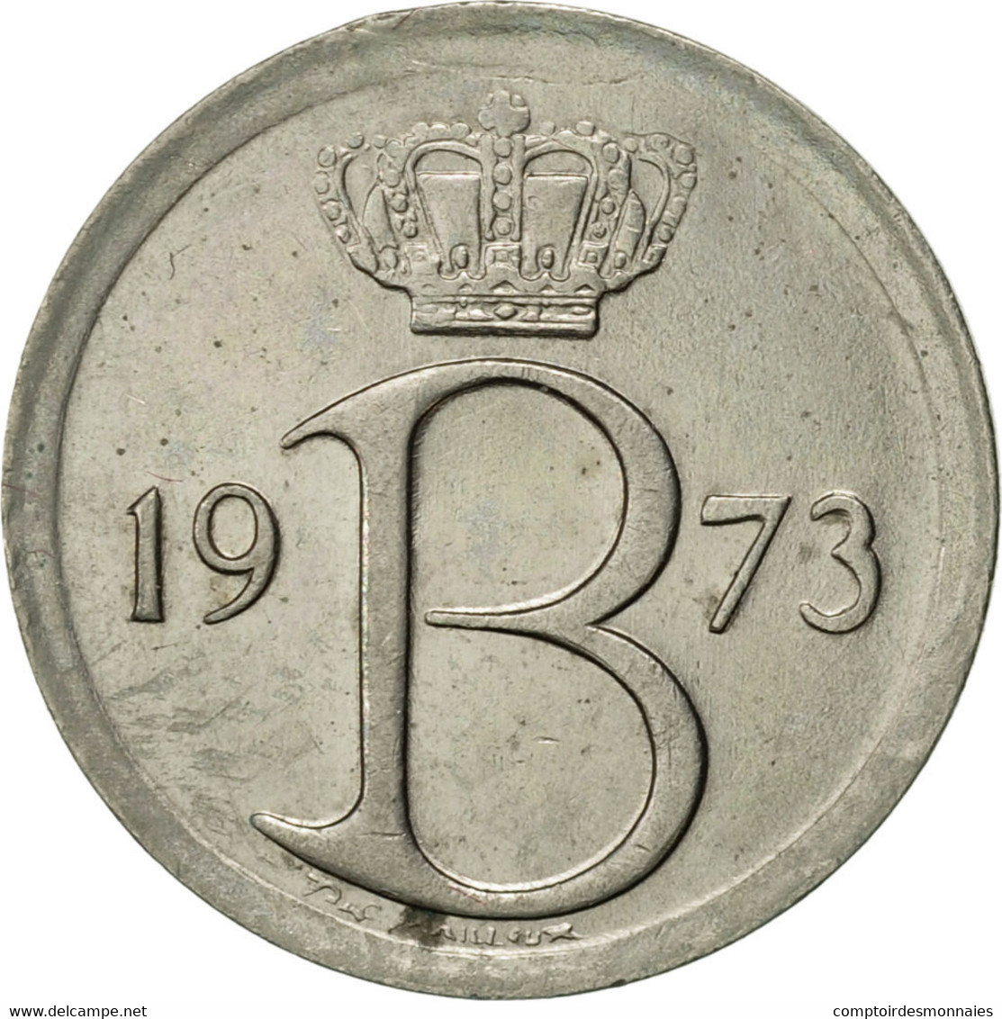 Monnaie, Belgique, 25 Centimes, 1973, Bruxelles, TTB+, Copper-nickel, KM:154.1 - 25 Centimes