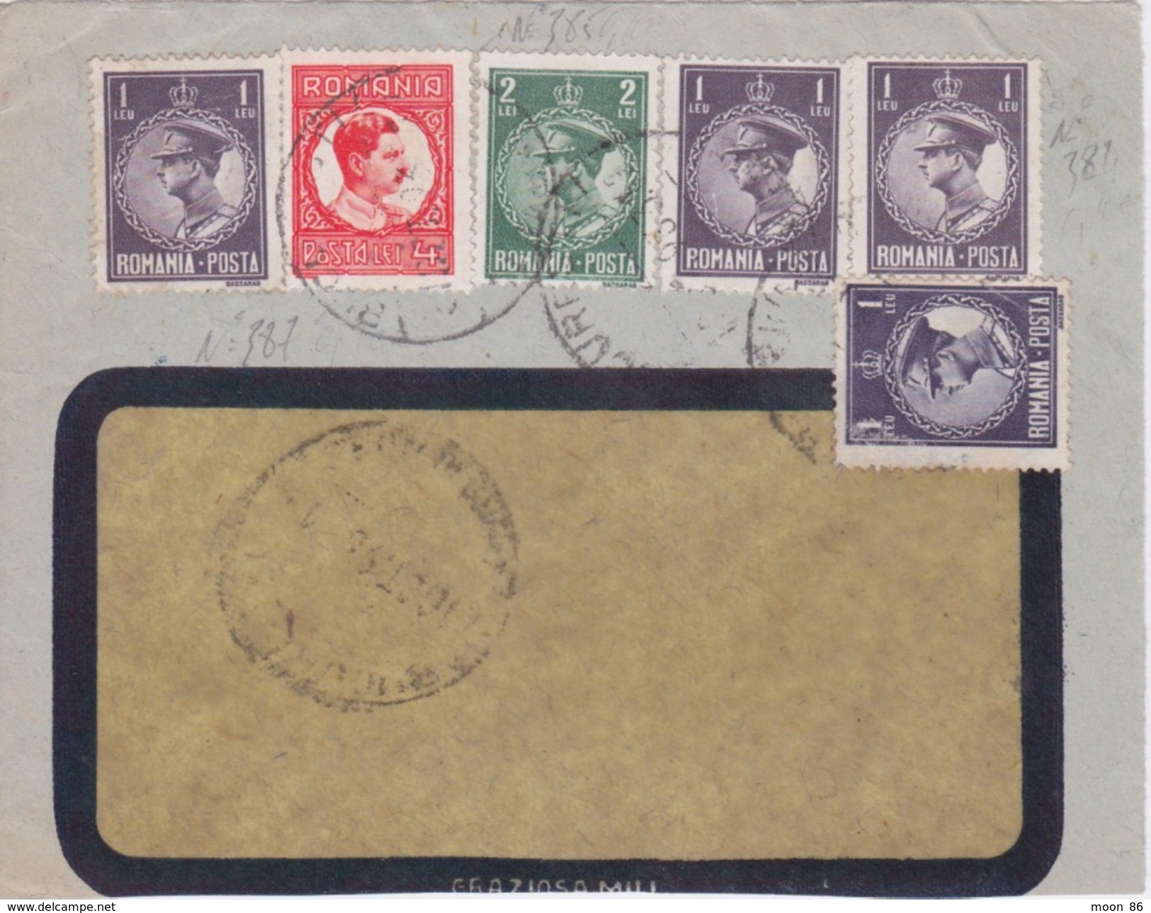 ROUMANIE - FRAGMENT DE LETTRE - 1933 - BUCAREST GARE DU NORD  - CACHET DE LA POSTE SUR TIMBRES - Marcophilie