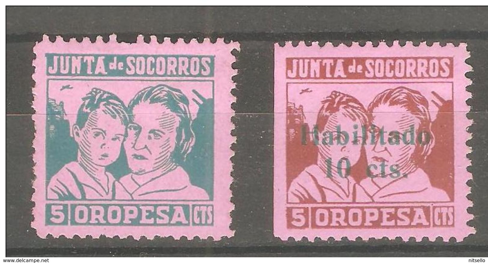 LOTE 2189  ///  (C196) ESPAÑA PATRIOTICOS   OROPESA - Spanish Civil War Labels