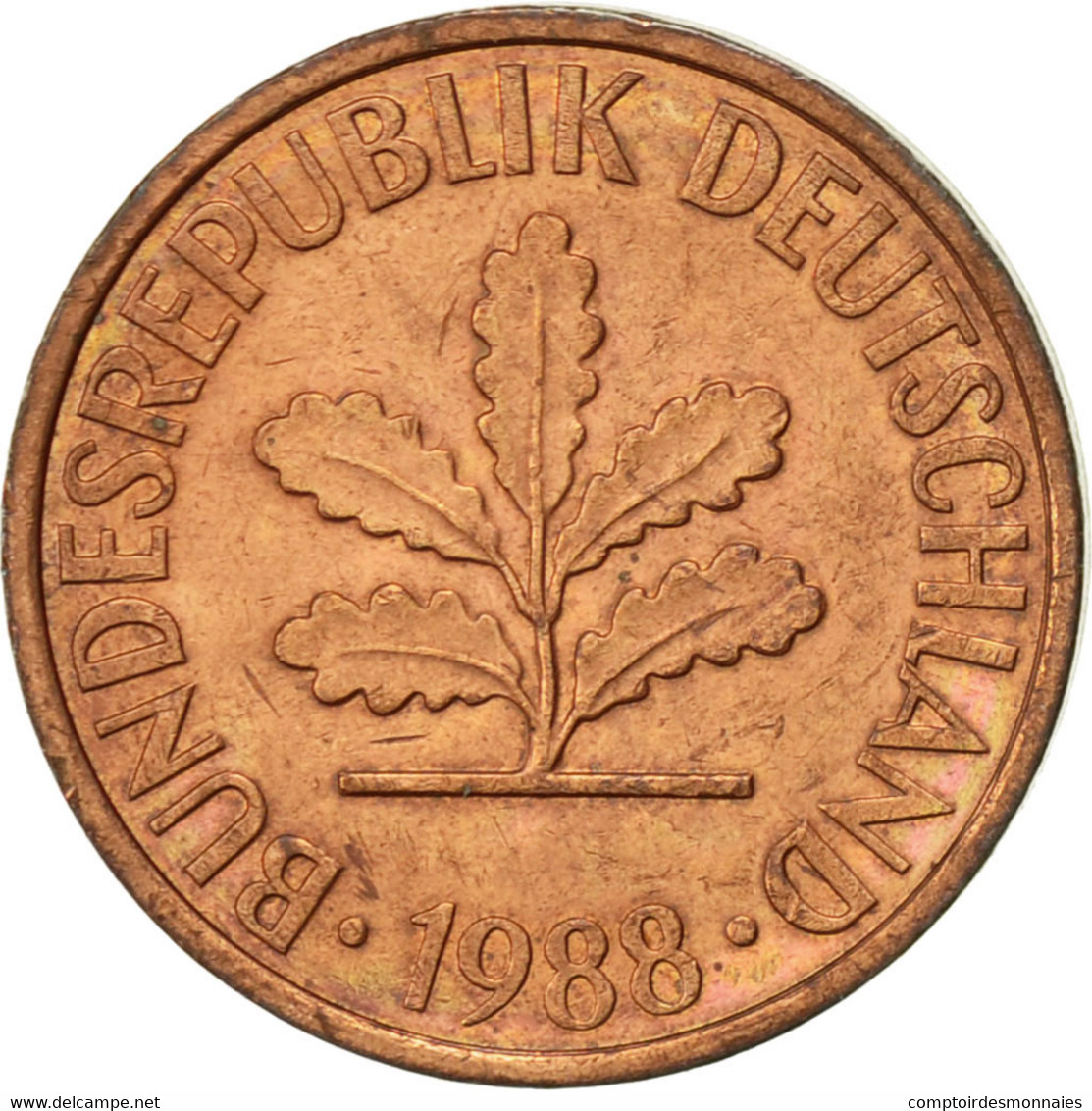 Monnaie, République Fédérale Allemande, 2 Pfennig, 1988, Munich, TTB+, Copper - 2 Pfennig
