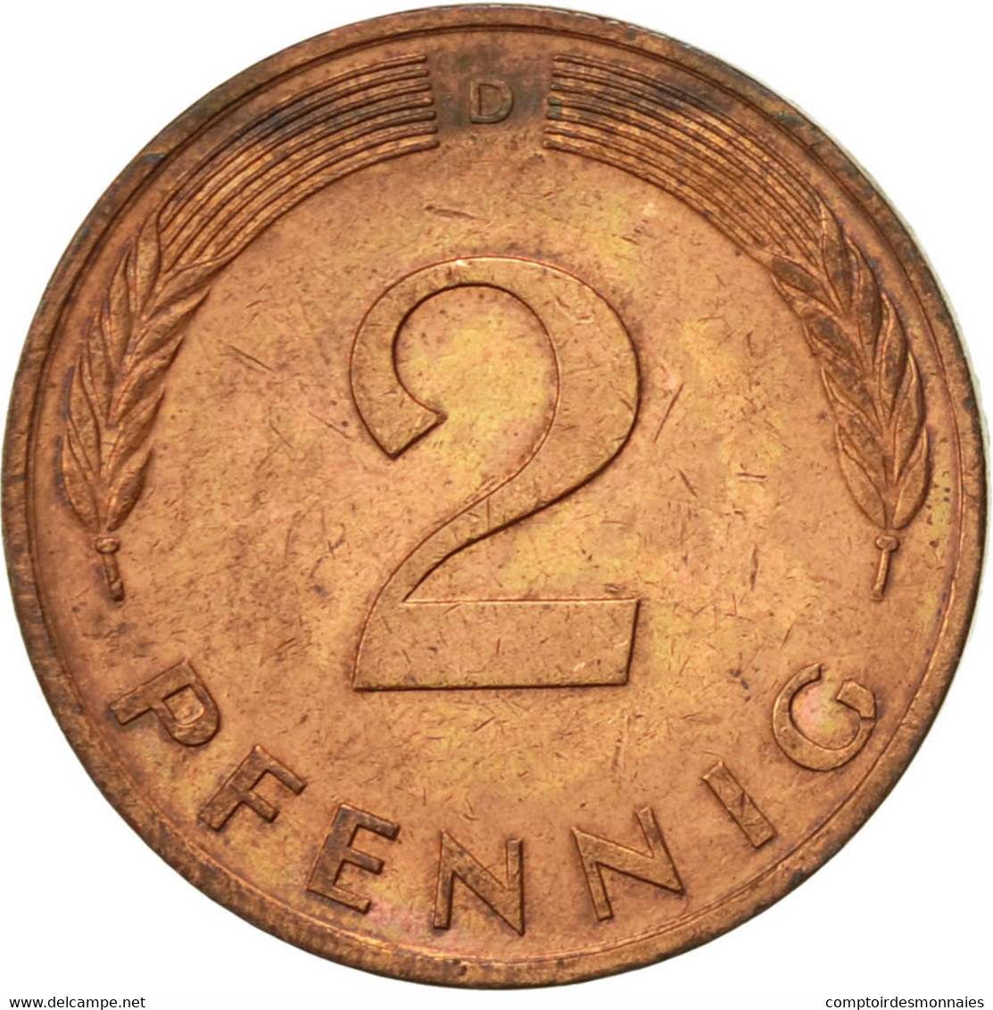 Monnaie, République Fédérale Allemande, 2 Pfennig, 1988, Munich, TTB+, Copper - 2 Pfennig