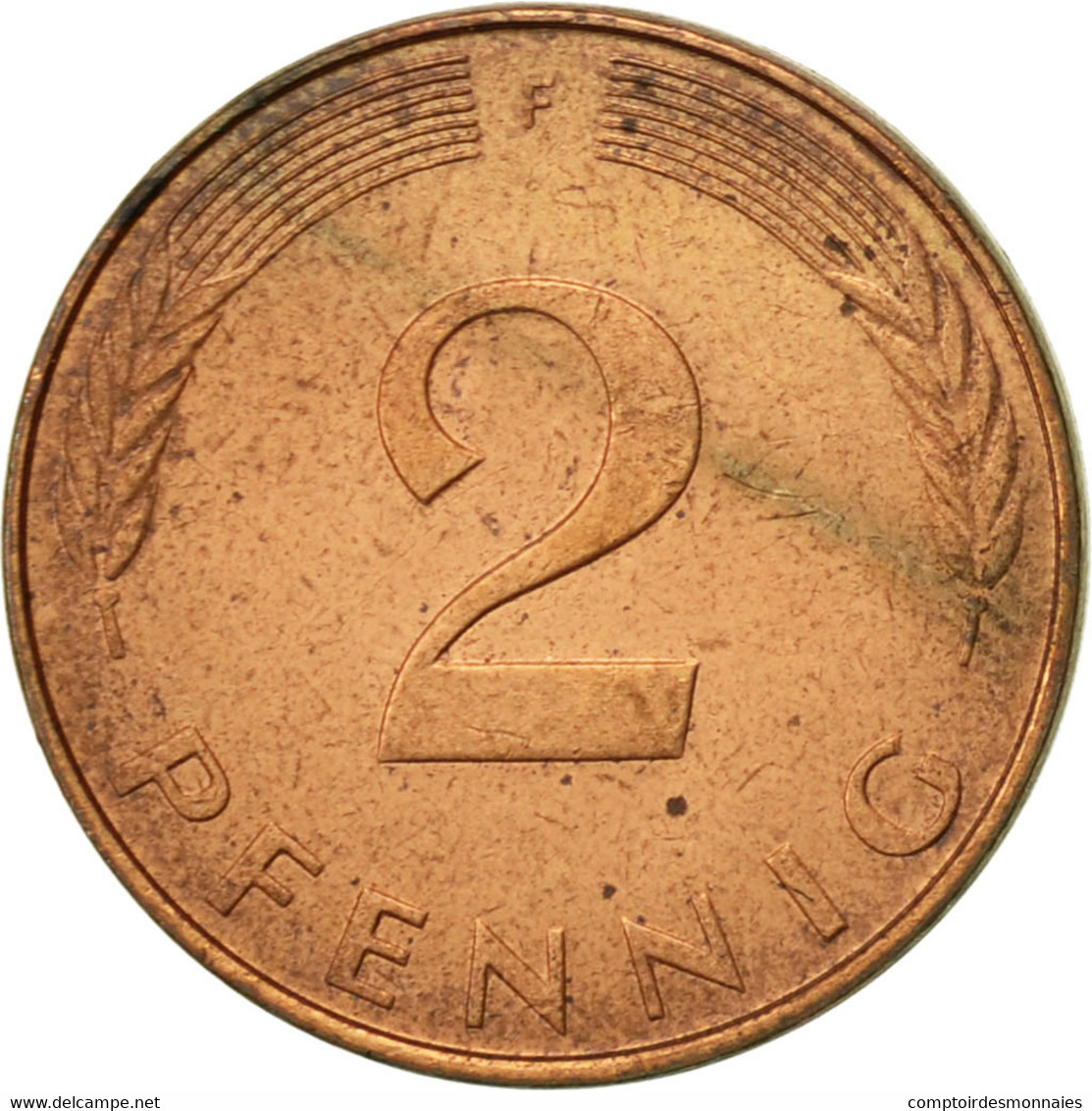 Monnaie, République Fédérale Allemande, 2 Pfennig, 1991, Stuttgart, TTB+ - 2 Pfennig