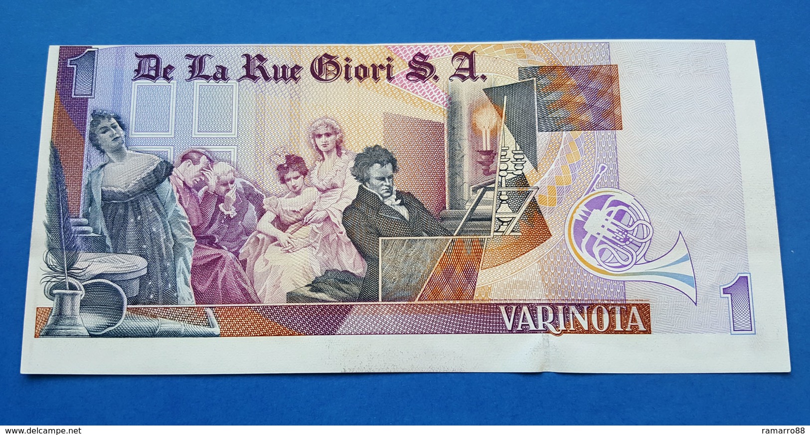 De La Rue Giori S.A. Varinota Beethoven - Louisenthal Purple Type - Specimen Test Note Au~Unc