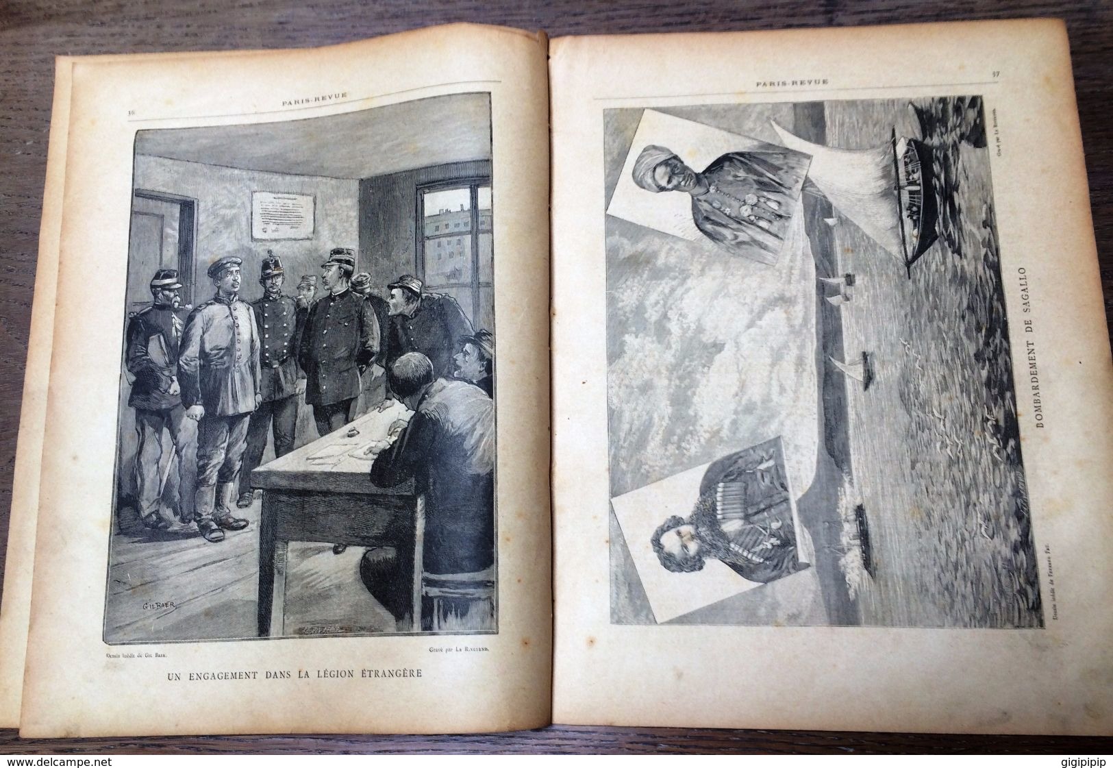 RARE PARIS REVUE 1889 5 CHARLES BIQUAL PAUVRE PETIT JOAN BERG ENGAGEMENT LEGION ETRANGERE GIL BAER - Autre Magazines