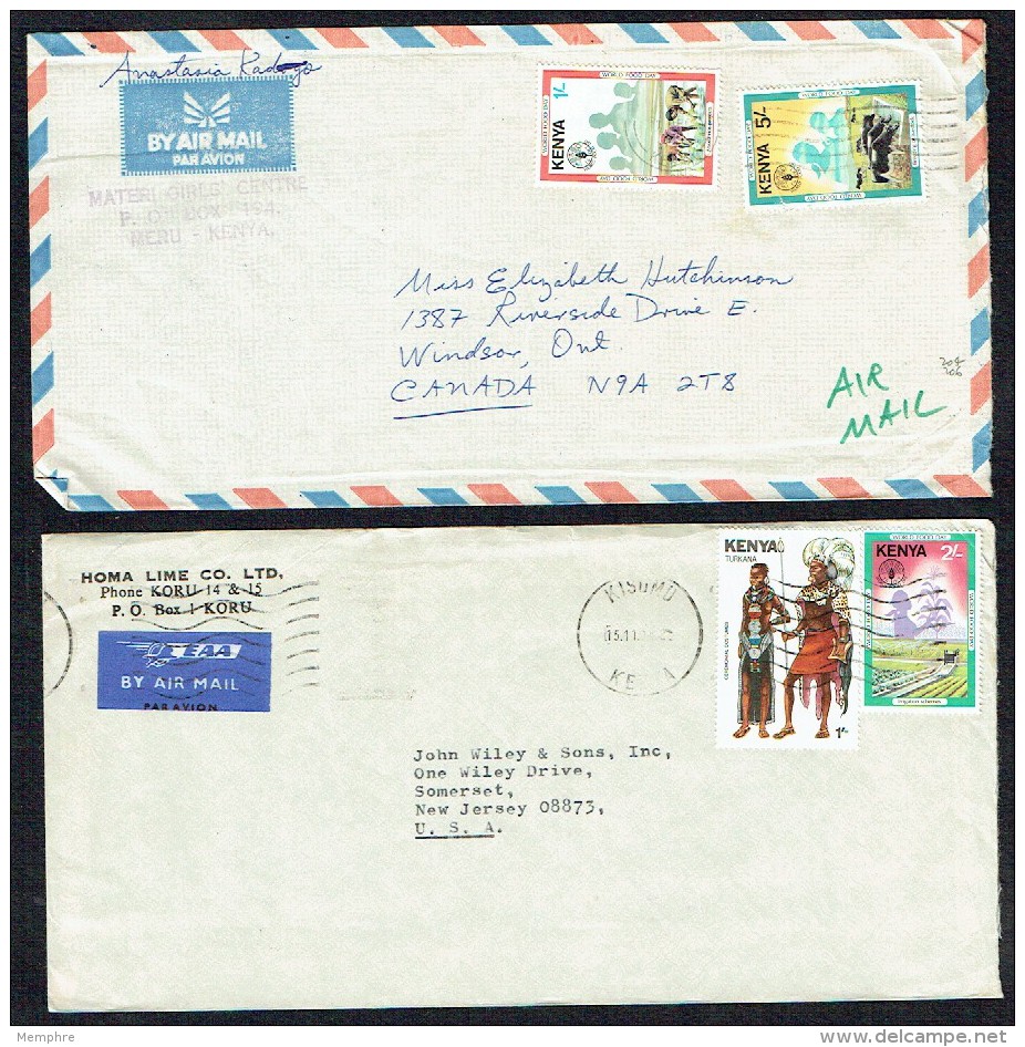 Air Letters To Canada &amp; USA  FAO World Food Day 1981 - Kenya (1963-...)