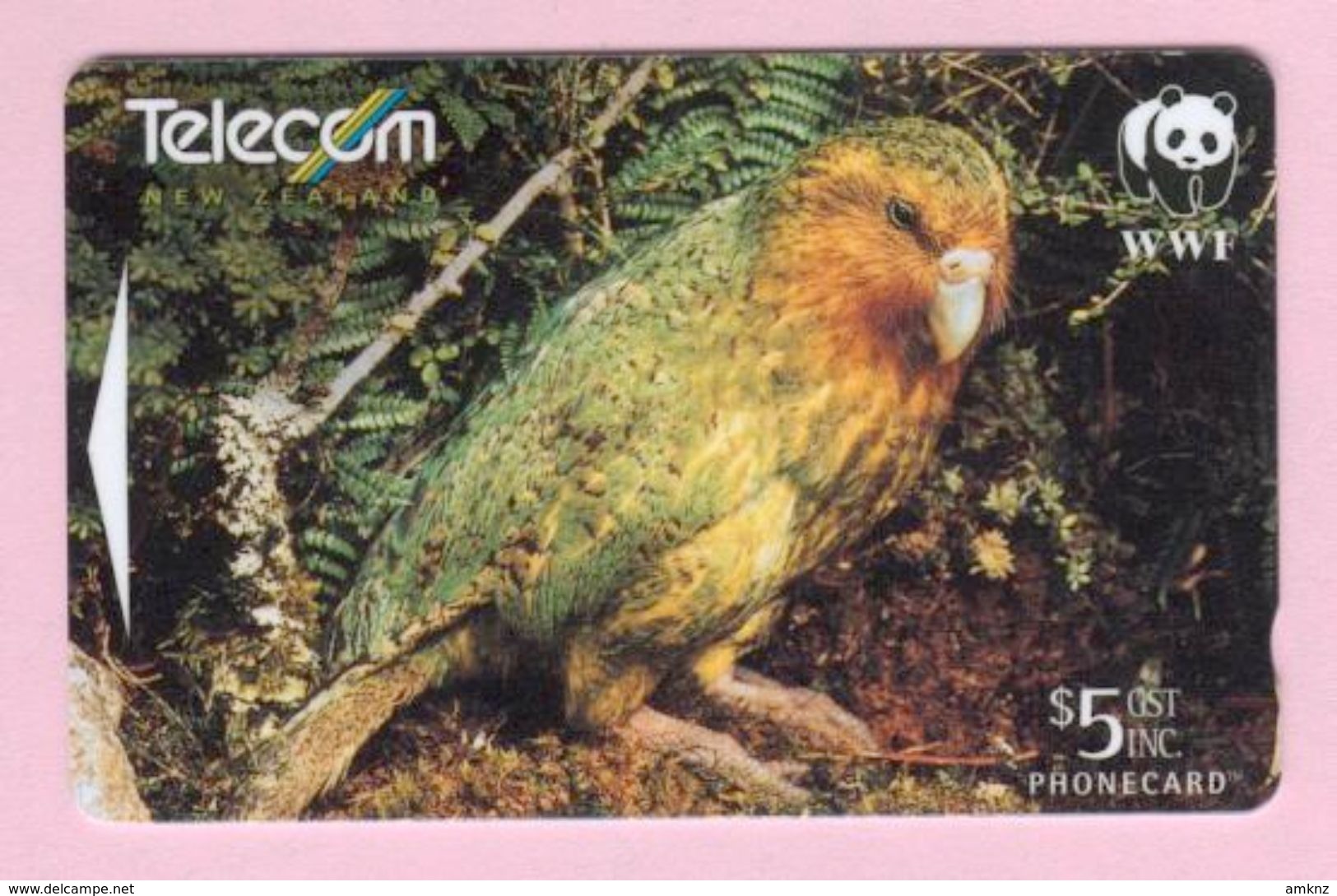 New Zealand - 1998 WWF Endangered Birds - $5 Kakapo - NZ-G-190 - Very Fine Used - Nouvelle-Zélande