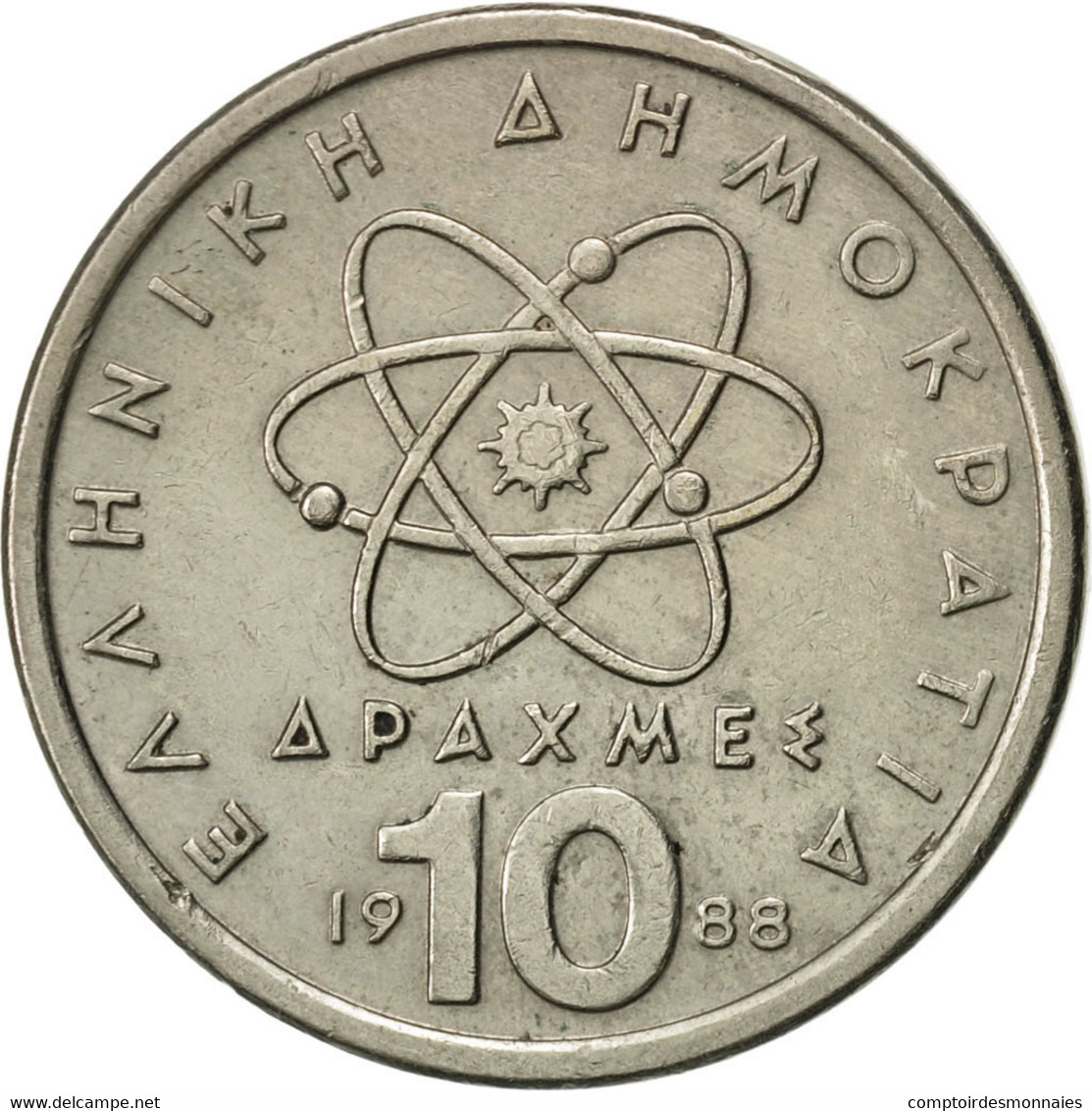 Monnaie, Grèce, 10 Drachmes, 1988, SUP, Copper-nickel, KM:132 - Grèce