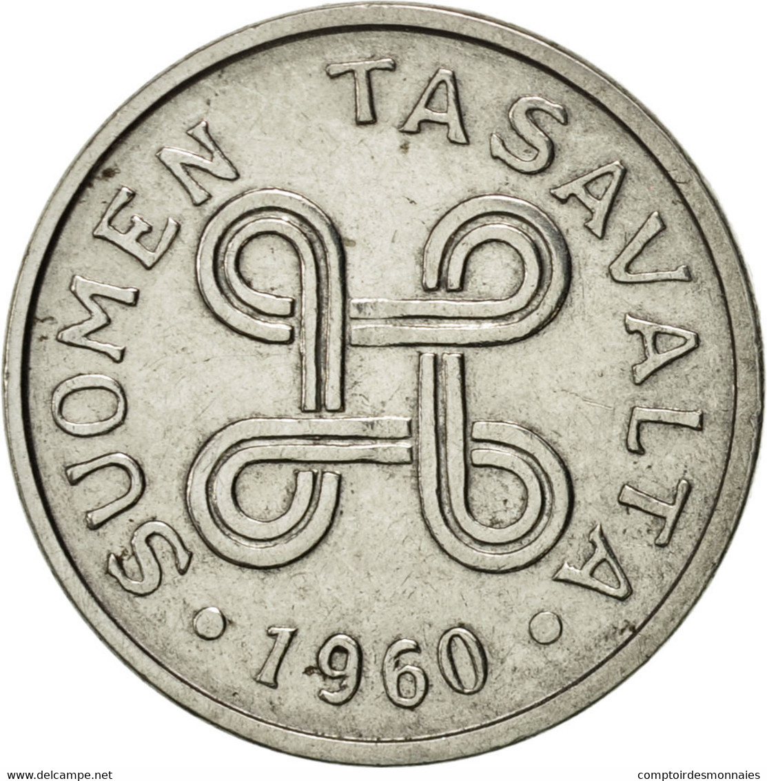 Monnaie, Finlande, Markka, 1960, SUP, Nickel Plated Iron, KM:36a - Finlande