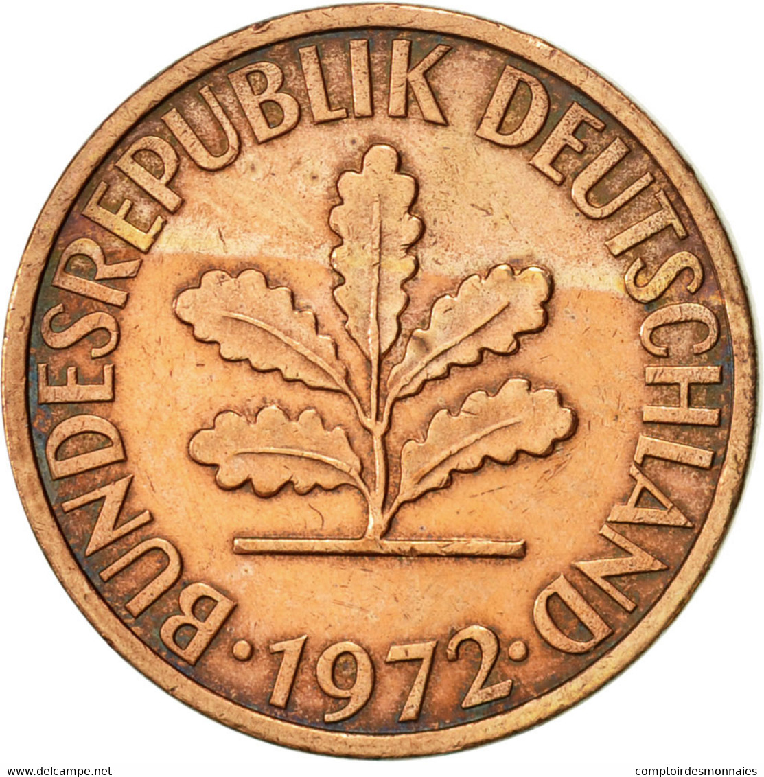 Monnaie, République Fédérale Allemande, 2 Pfennig, 1972, Karlsruhe, SUP - 2 Pfennig