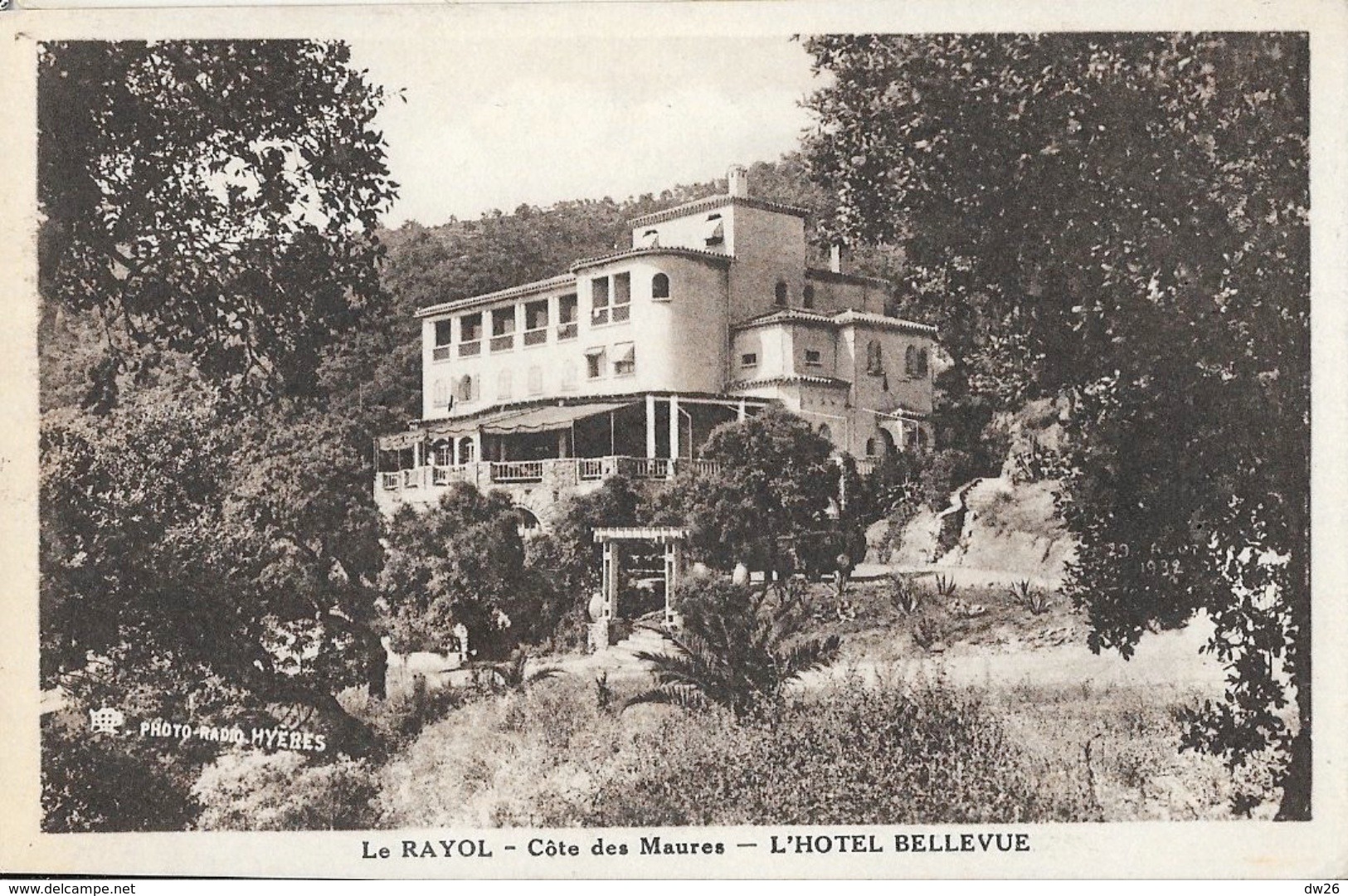 Côte Des Maures - Le Rayol - L'Hôtel Bellevue - Carte Photo-Radio Hyères, Non Circulée - Alberghi & Ristoranti
