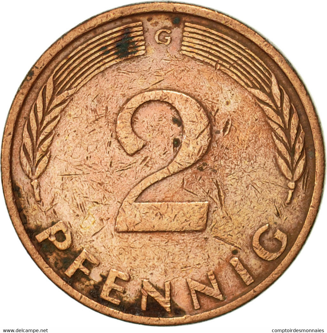 Monnaie, République Fédérale Allemande, 2 Pfennig, 1974, Karlsruhe, SUP - 2 Pfennig