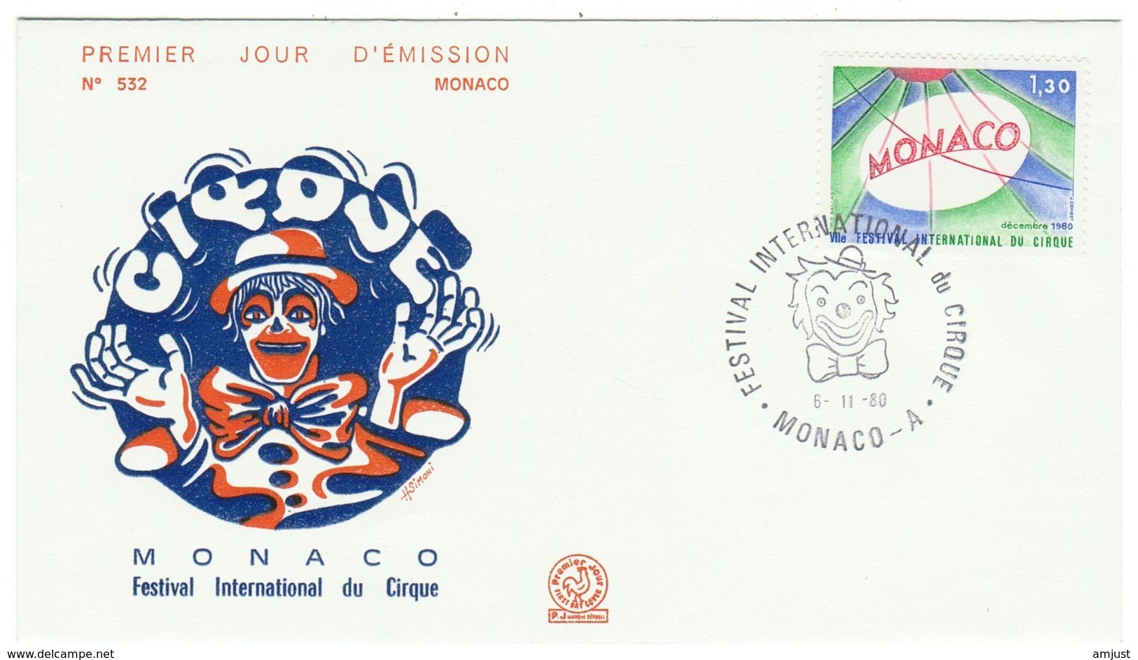 Monaco // FDC // 1980 // Festival International Du Cirque - FDC