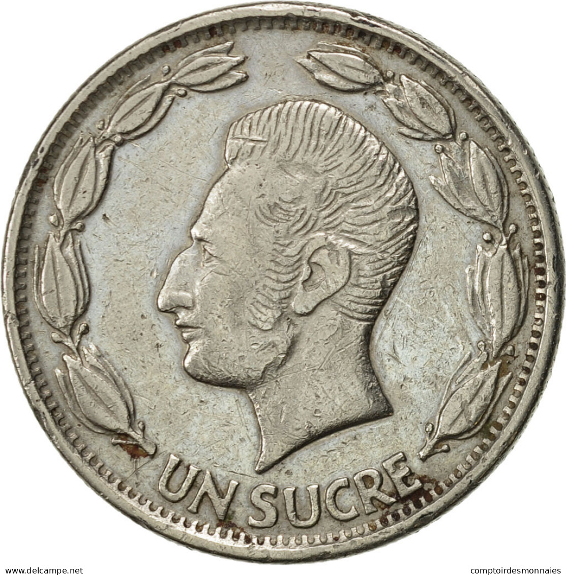 Monnaie, Équateur, Sucre, Un, 1970, TTB+, Nickel Clad Steel, KM:78b - Ecuador