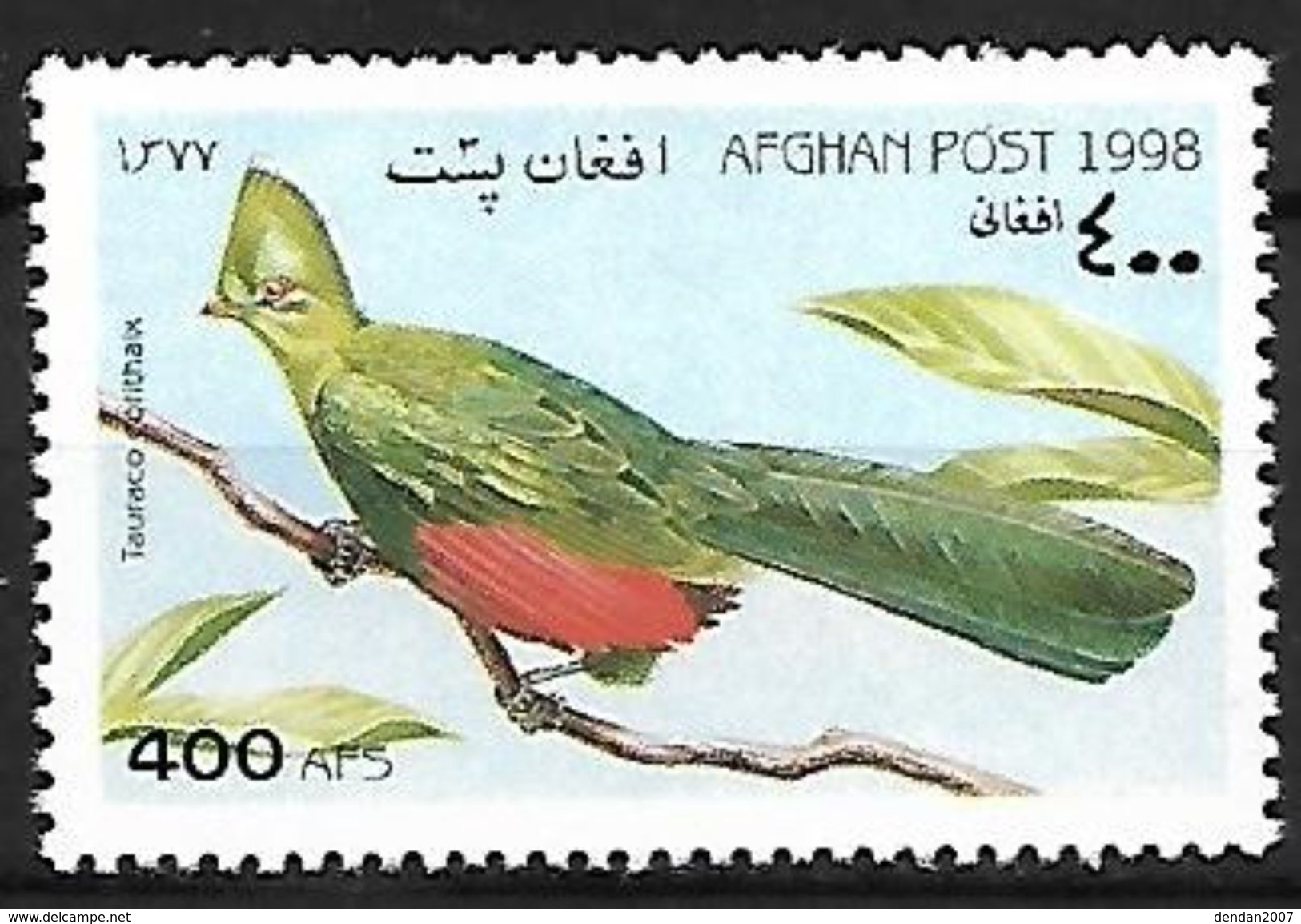 Afghanistan 1998 MNH - Knysna Turaco (Tauraco Corythaix) - Cuckoos & Turacos