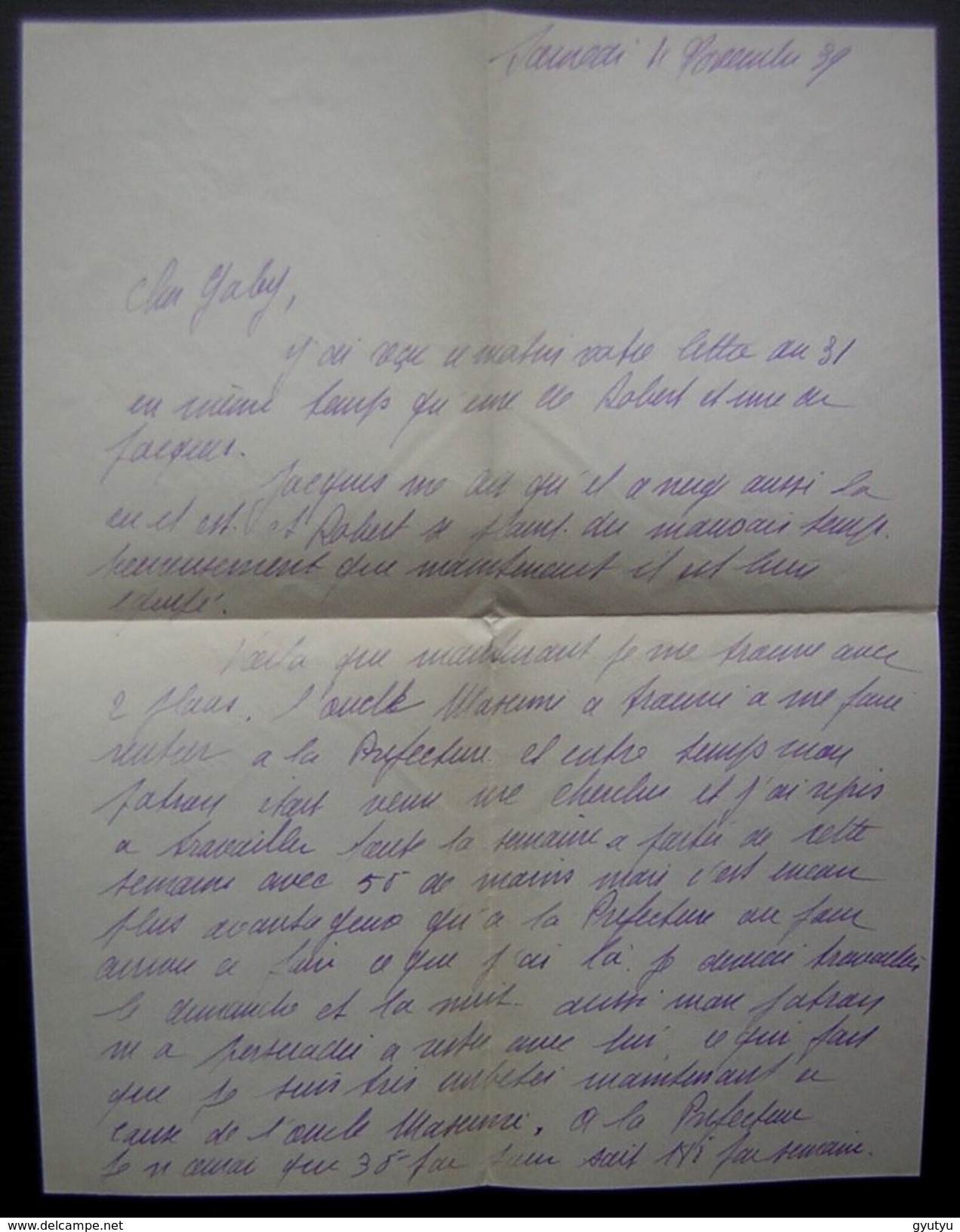 1939 Lettre En Fm Cachet " Notre Empire Veut Une Marine Forte Et Toujours Prête" Pour Le 197eme R.A.L.T 42eme Batterie - Cachets Militaires A Partir De 1900 (hors Guerres)