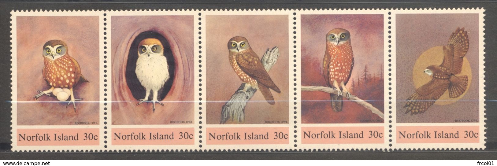 Norfolk Island, Yvert 335/339, SG 338/342, Scott 343a/e, MNH - Norfolk Island