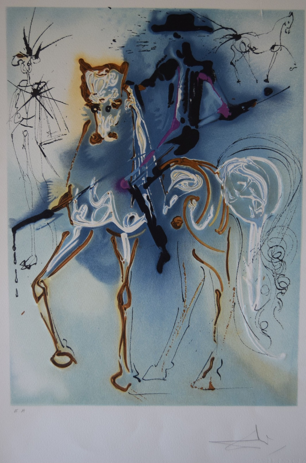 Salvador Dali - - Les Chevaux Daliniens 1970-1972- 16 Lithographies Signée Et Justifiées E.A - Lithographies