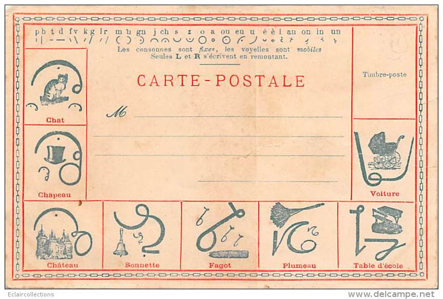 Thème:  Ecole Enseignement:   Sténographie. Système Duployé   ( Décollée Voir Scan) - Schulen