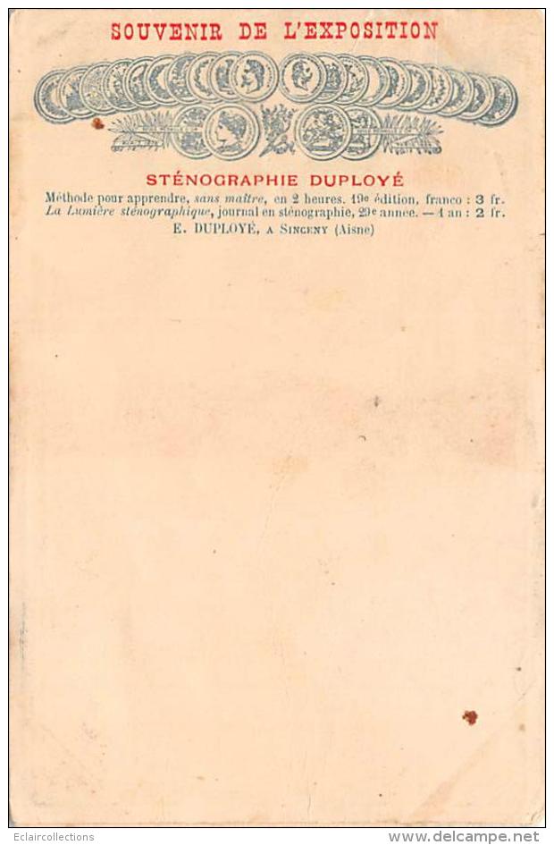 Thème:  Ecole Enseignement:   Sténographie. Système Duployé   ( Décollée Voir Scan) - School