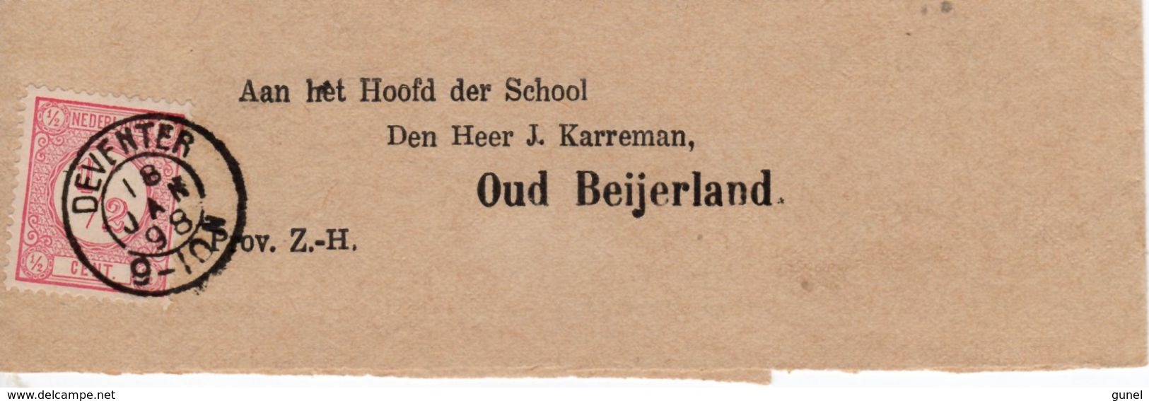 18 JAN 98 NVPH30 Op Mooi Zuiver Krantebandje Van Deventer Naar Oud Beijerland - Brieven En Documenten