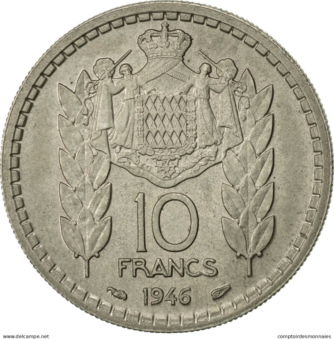 Monnaie, Monaco, Louis II, 10 Francs, 1946, Poissy, SUP, Copper-nickel, KM:123 - 1922-1949 Louis II.
