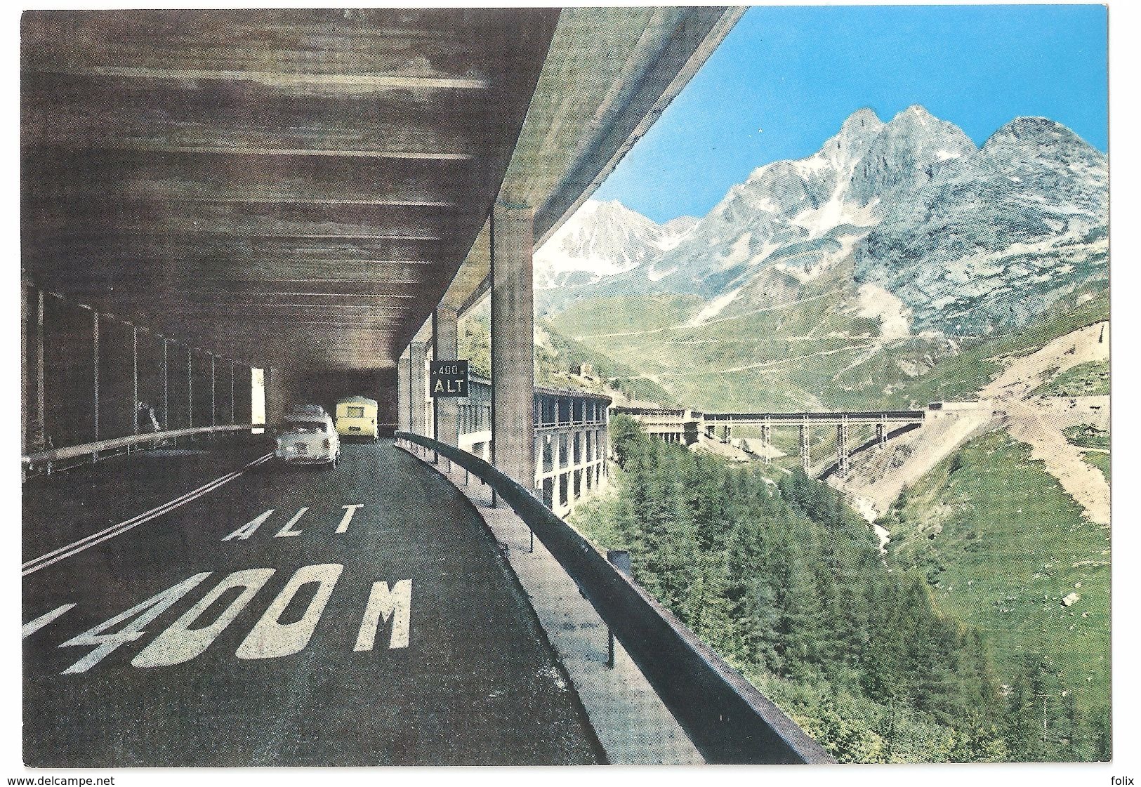 Valle D'Aosta - Traforo Del Gran S. Bernardo - Autostrada Coperta - Sullo Sfondo Il Valico - Classic Car - Autres & Non Classés