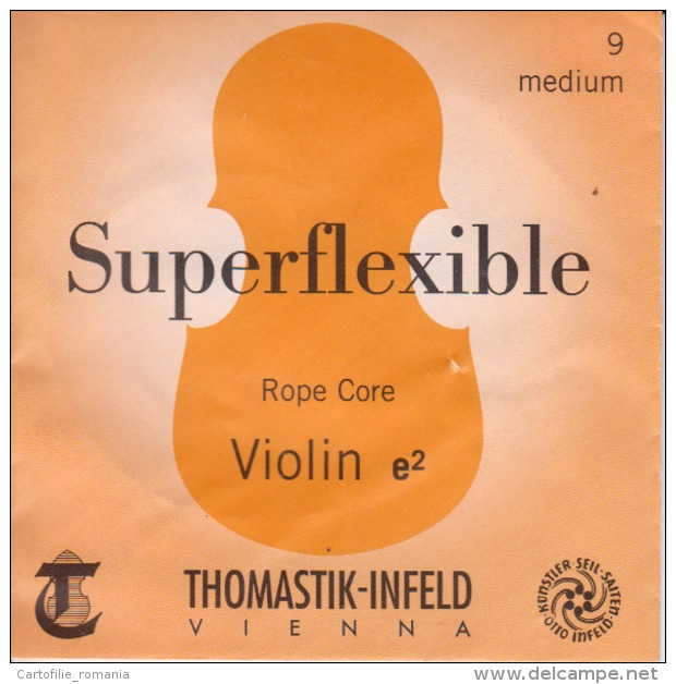 Wien Vienna Thomastik Violin Strings Envelope Label Empty - Zubehör & Versandtaschen