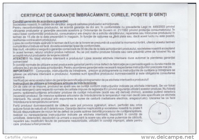 Warranty Certificate, Warranty Ticket - Biglietti D'ingresso