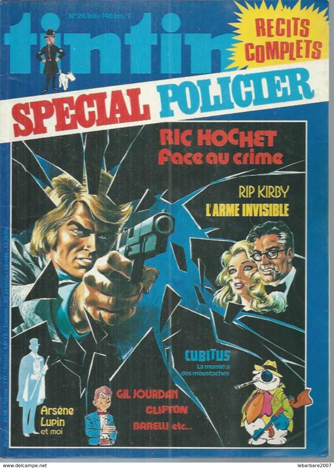 TINTIN Spécial ( Super ) " POLICIER "  N° 26   -  CINQ POUCE 1978 - Tintin