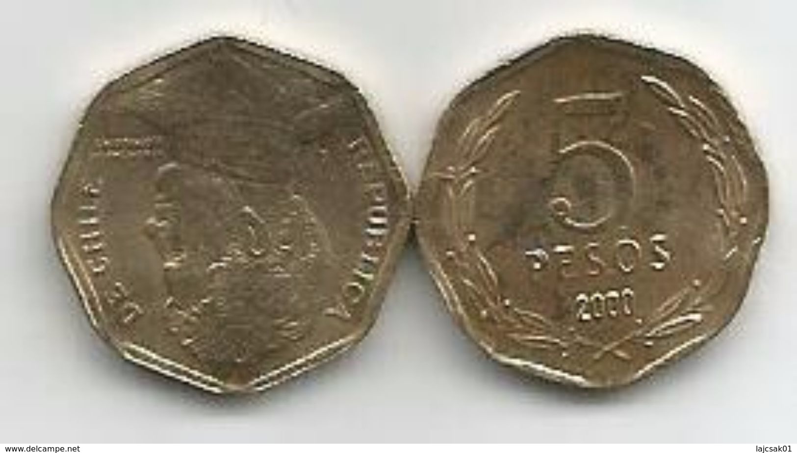 Chile 5 Pesos 2000. UNC KM#232 - Cile