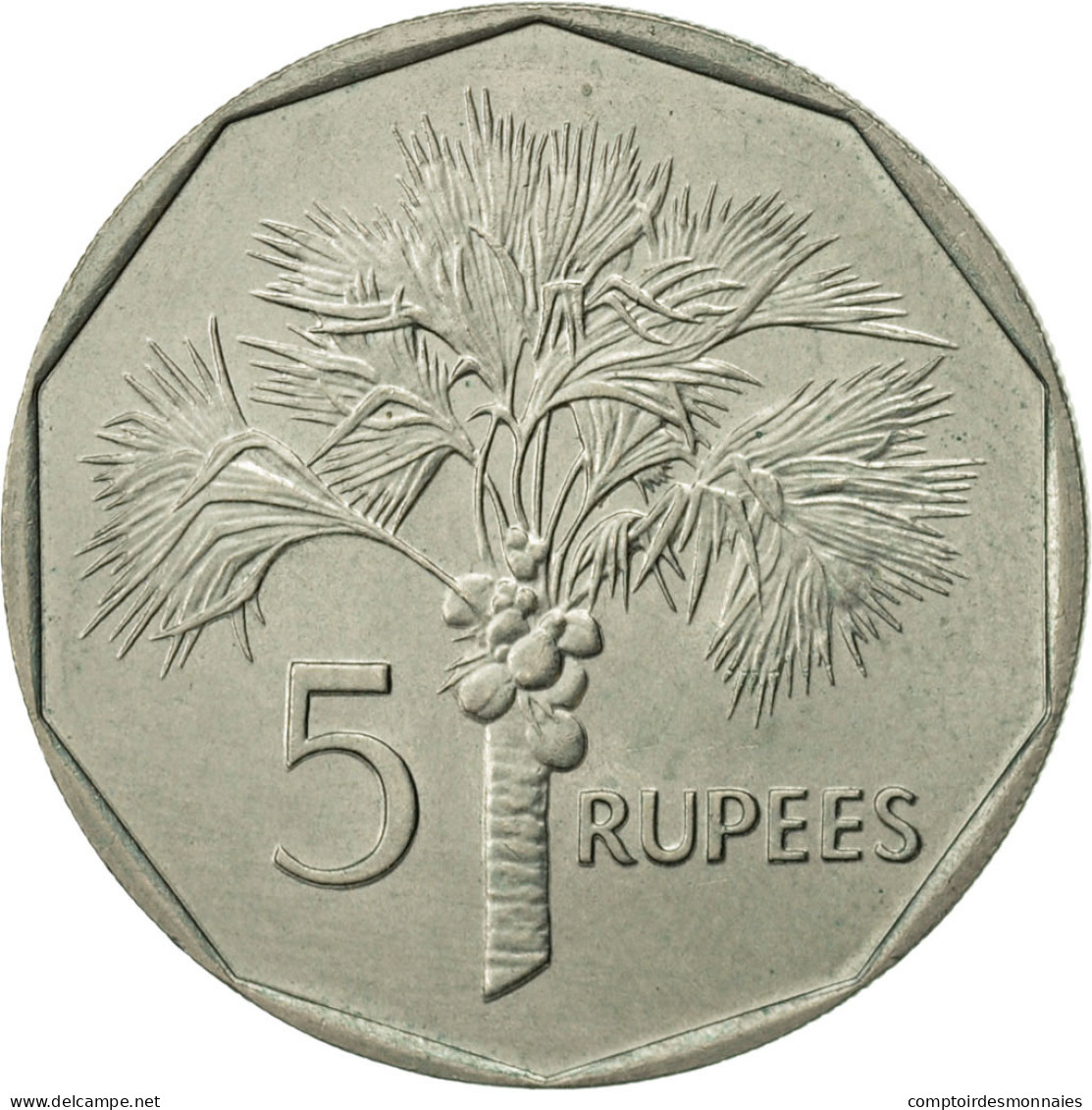 Monnaie, Seychelles, 5 Rupees, 1982, British Royal Mint, SUP, Copper-nickel - Seychellen
