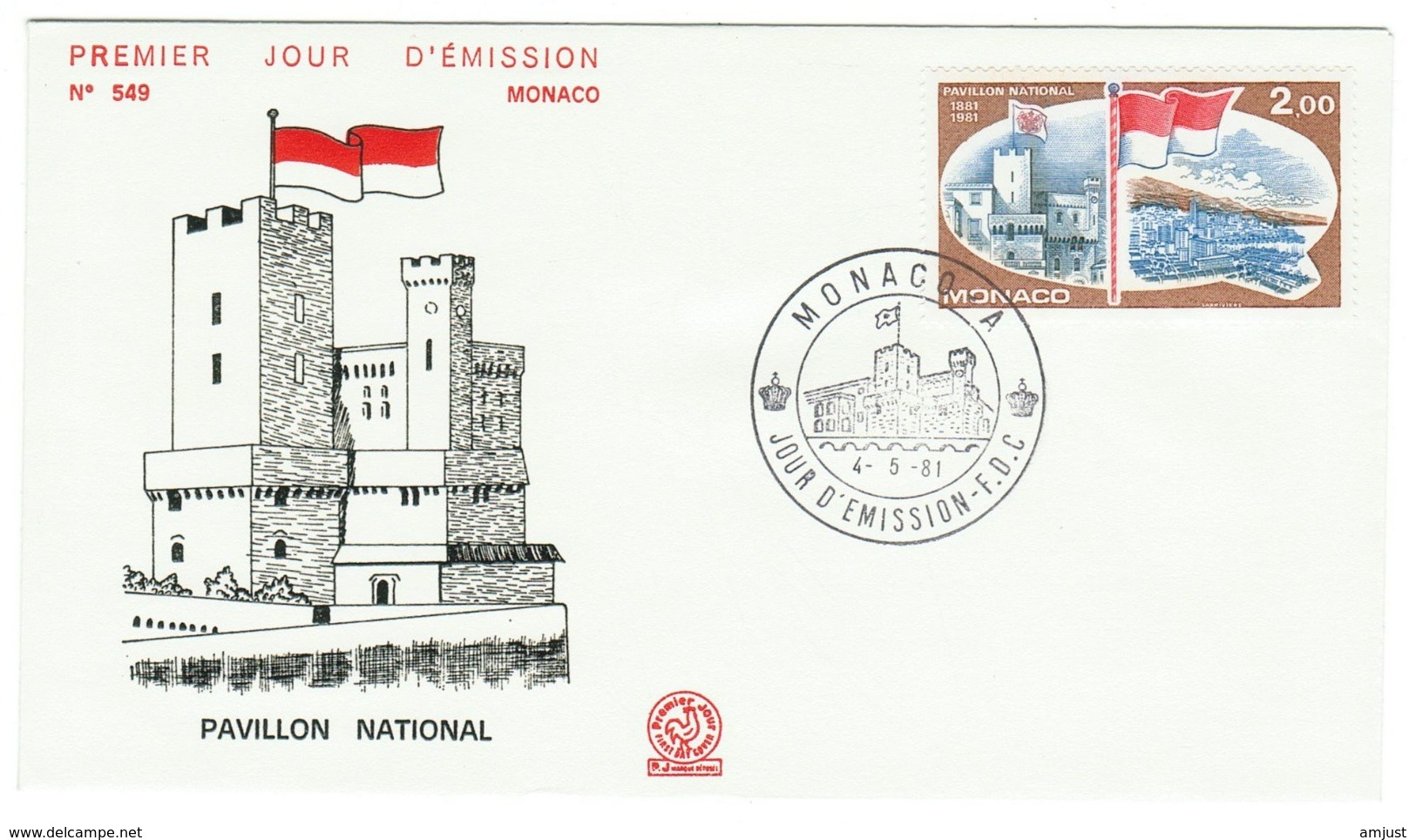 Monaco // FDC // 1981 // Pavillon National - FDC