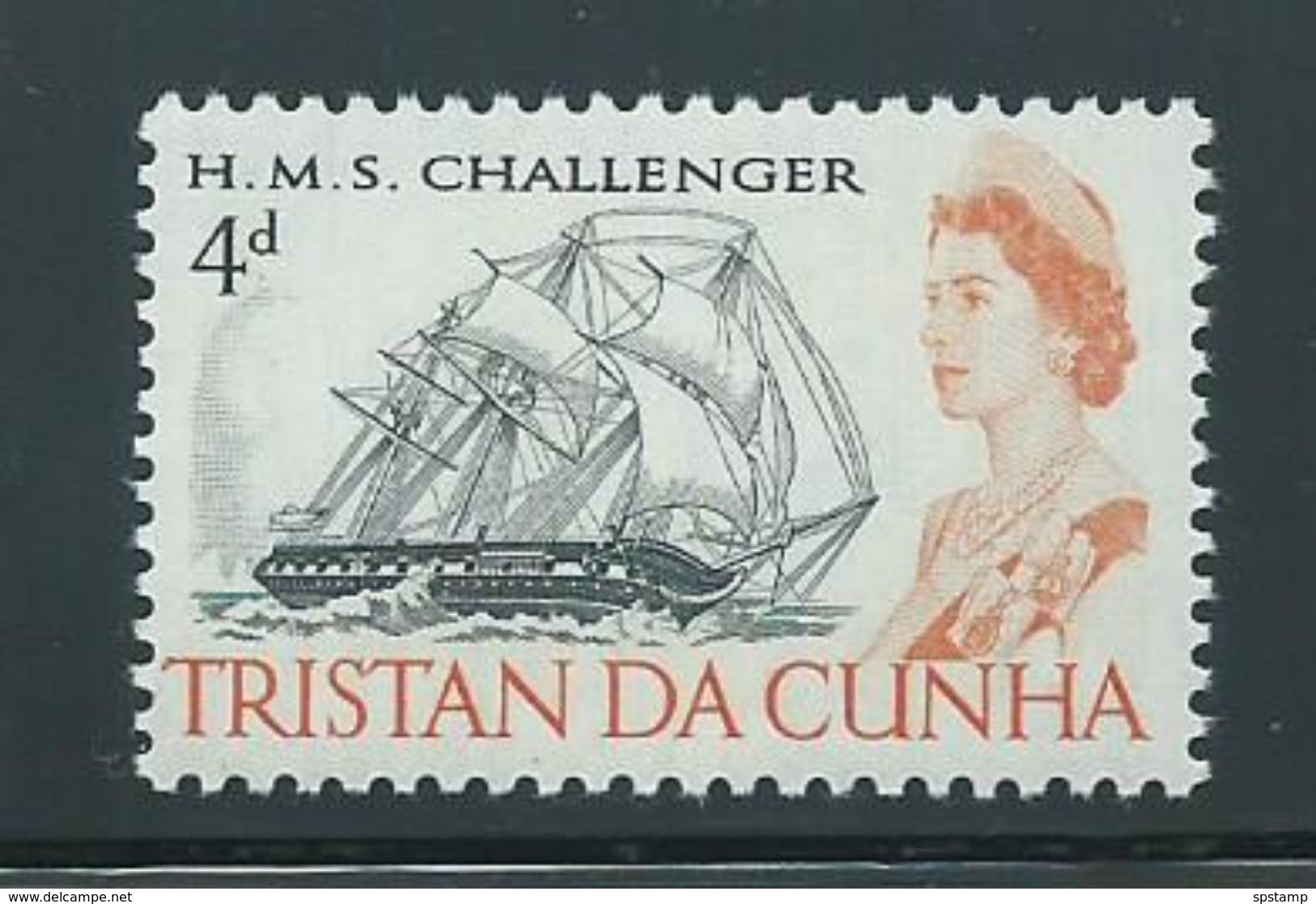 Tristan Da Cunha 1967 Later Issued 4d Ship Definitive MNH - Tristan Da Cunha