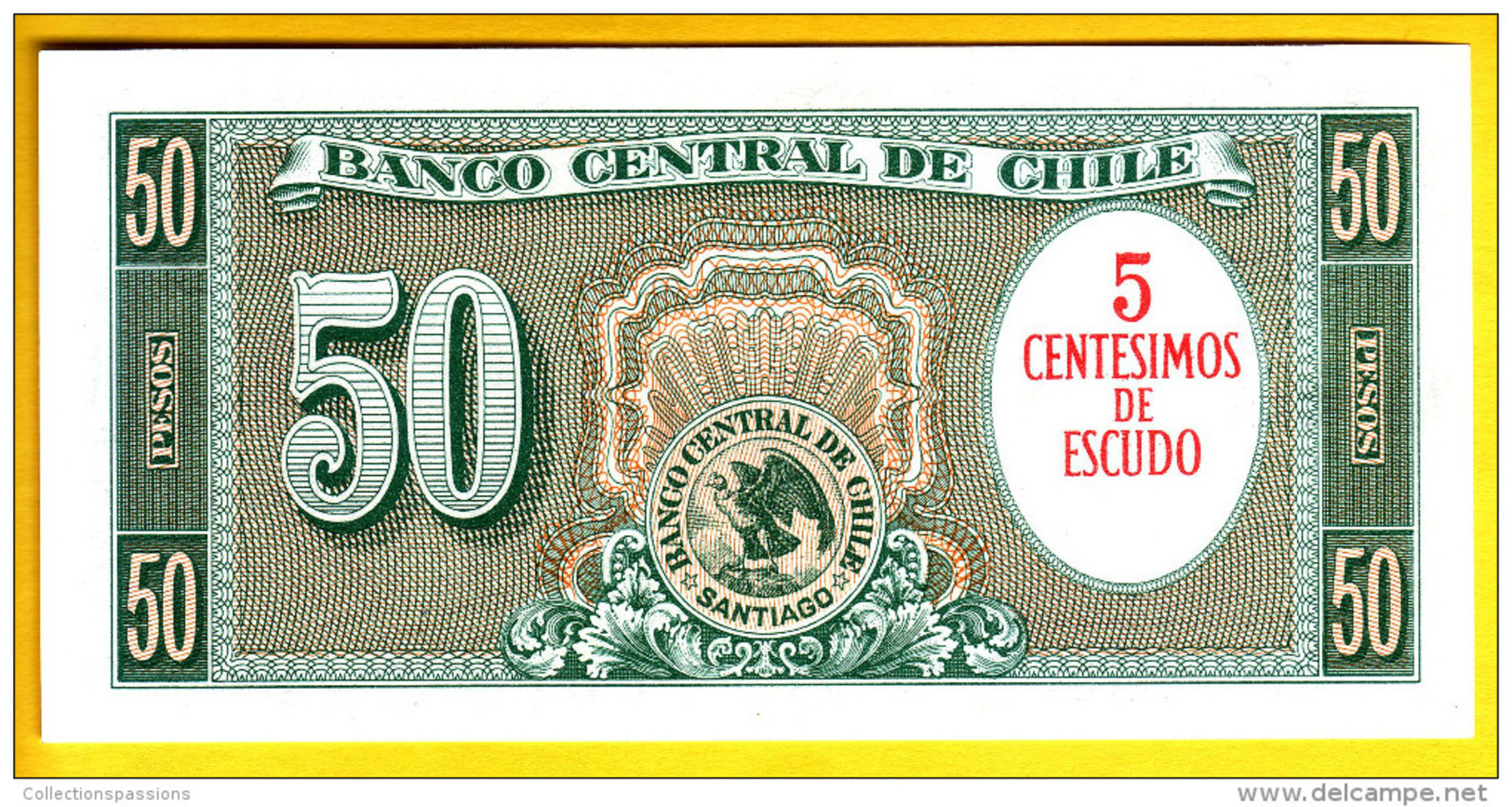 CHILI - Billet De 50 Pesos. 1960-61. Pick: 126. NEUF - Cile