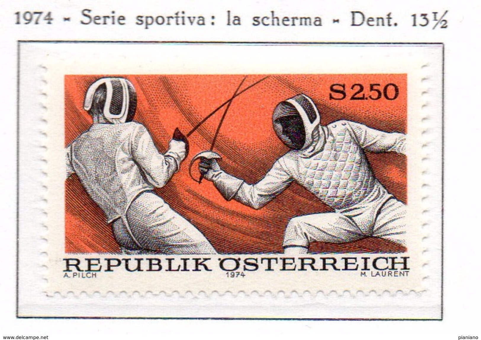 PIA - AUST - 1974  : Sport - Scherma -   (Yv 1285) - Scherma