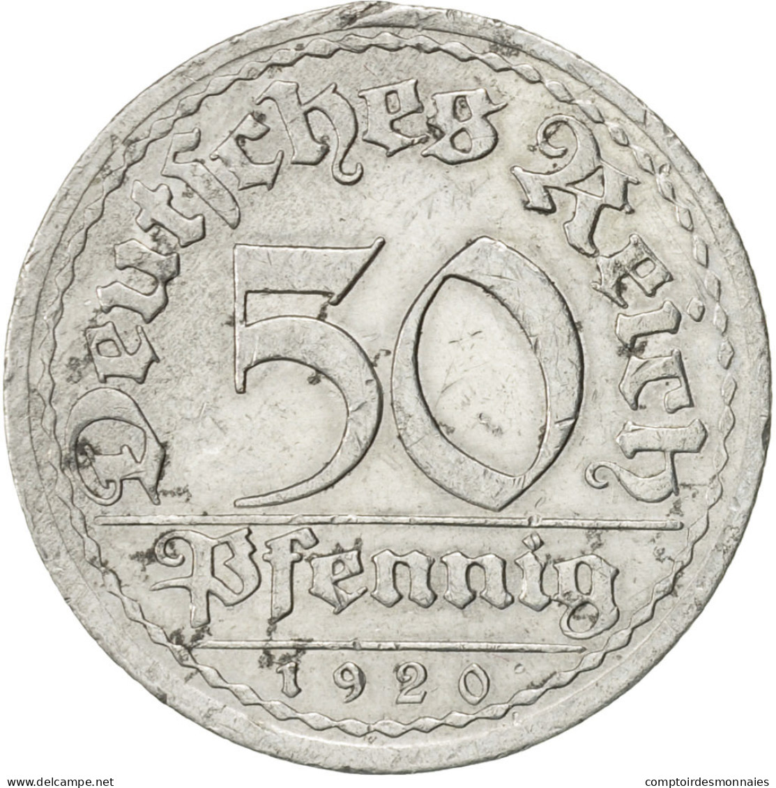 Monnaie, Allemagne, République De Weimar, 50 Pfennig, 1920, Berlin, TTB+ - 50 Rentenpfennig & 50 Reichspfennig