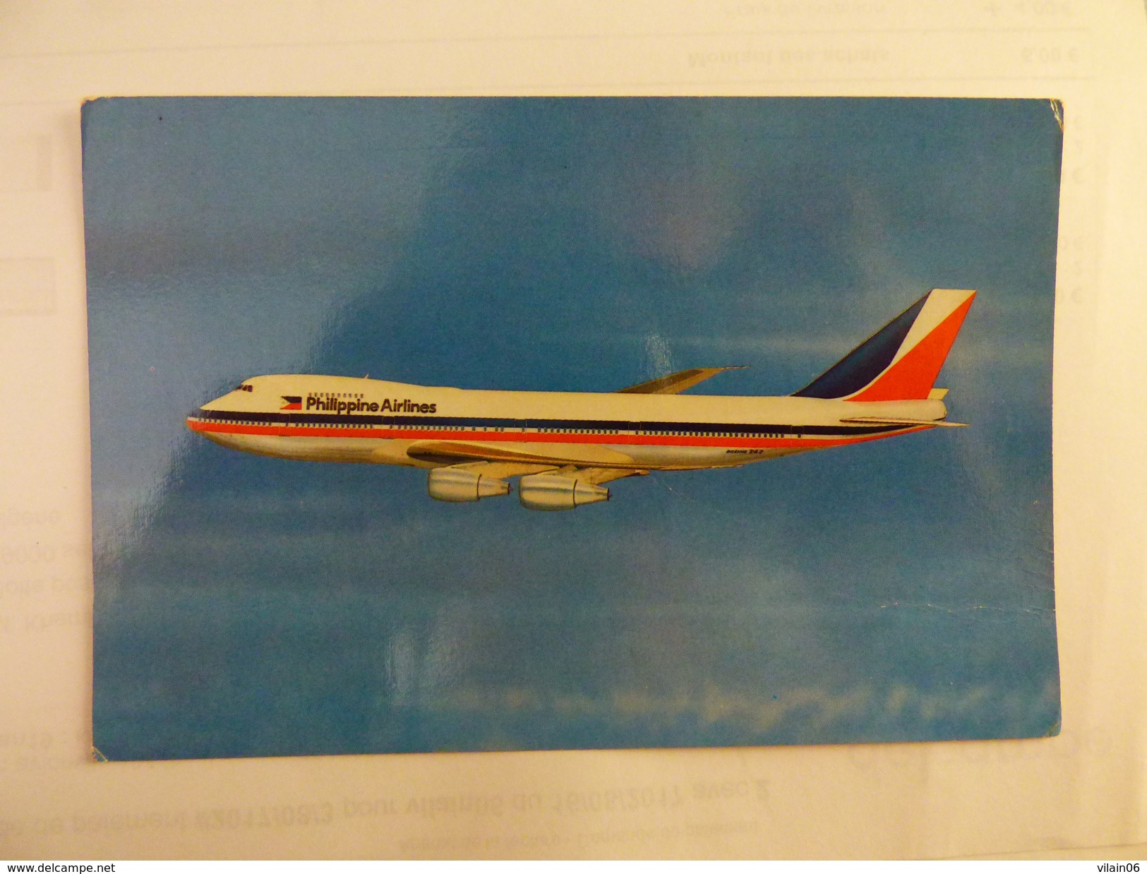 AIRLINE ISSUE / CARTE COMPAGNIE     PHILIPPINE AIRLINES   B 747 200 - 1946-....: Moderne