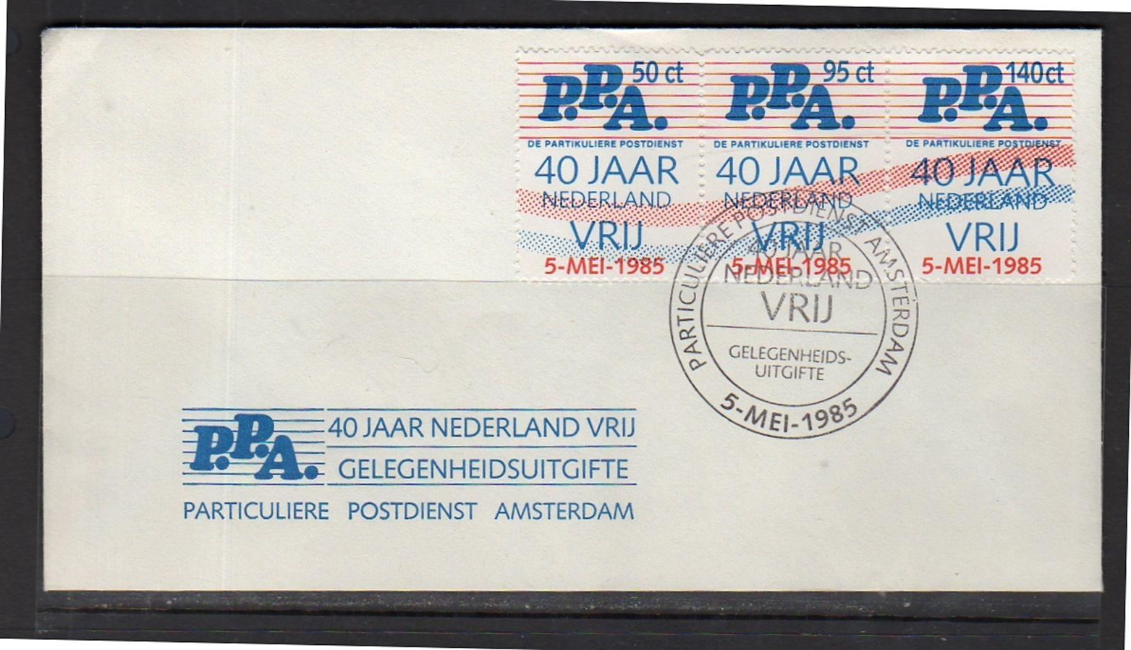 40 Years Liberation Of The Netherlands Local City Mail Amsterdam 1985 (ec-3) - Andere & Zonder Classificatie