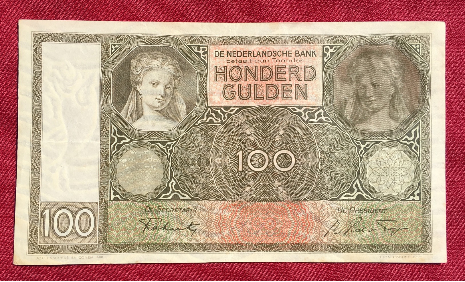 NETHERLANDS 100 GULDEN,1941. HIGH QUALITY - 100 Gulden