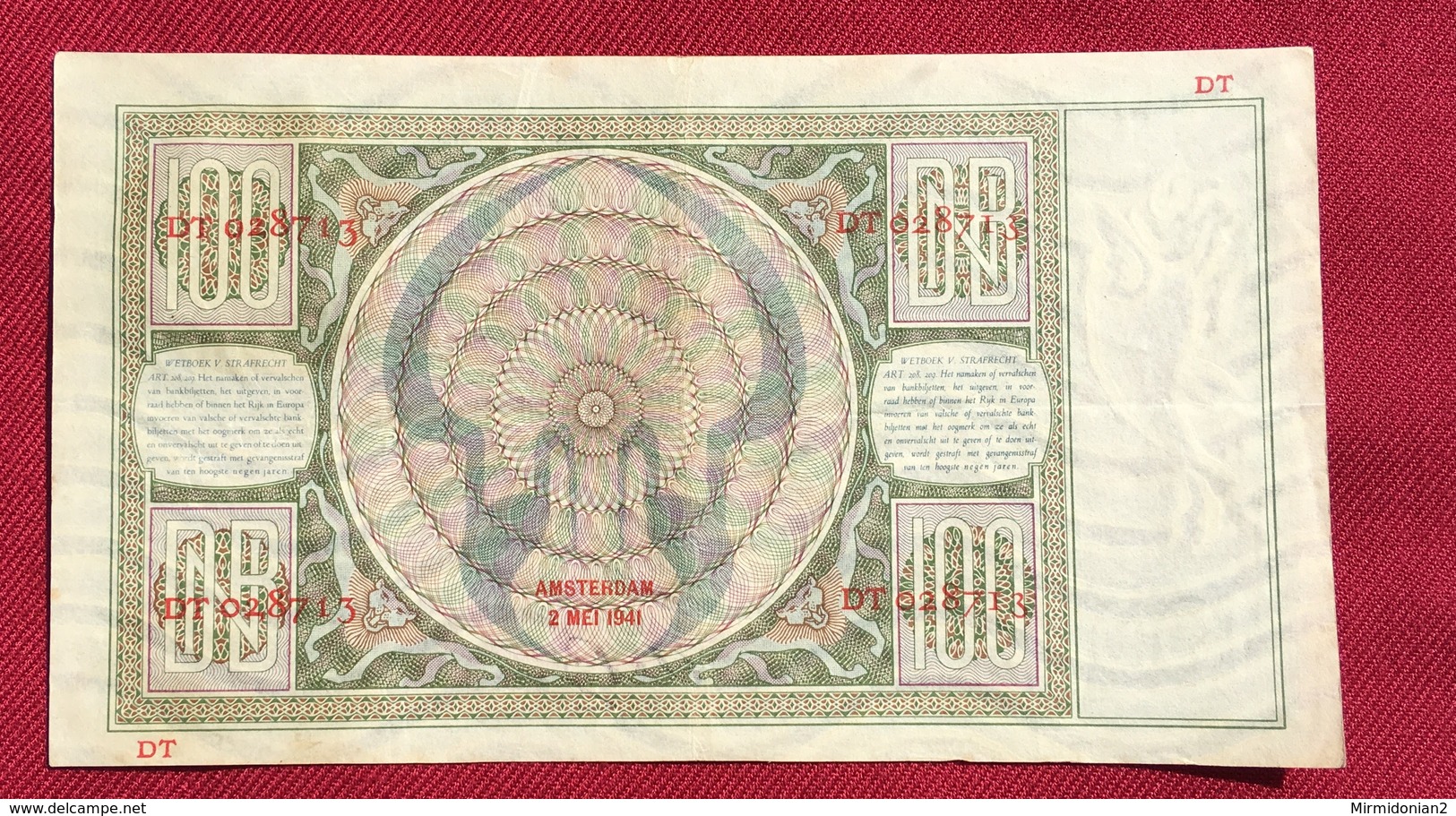 NETHERLANDS 100 GULDEN,1941. HIGH QUALITY - 100 Gulden
