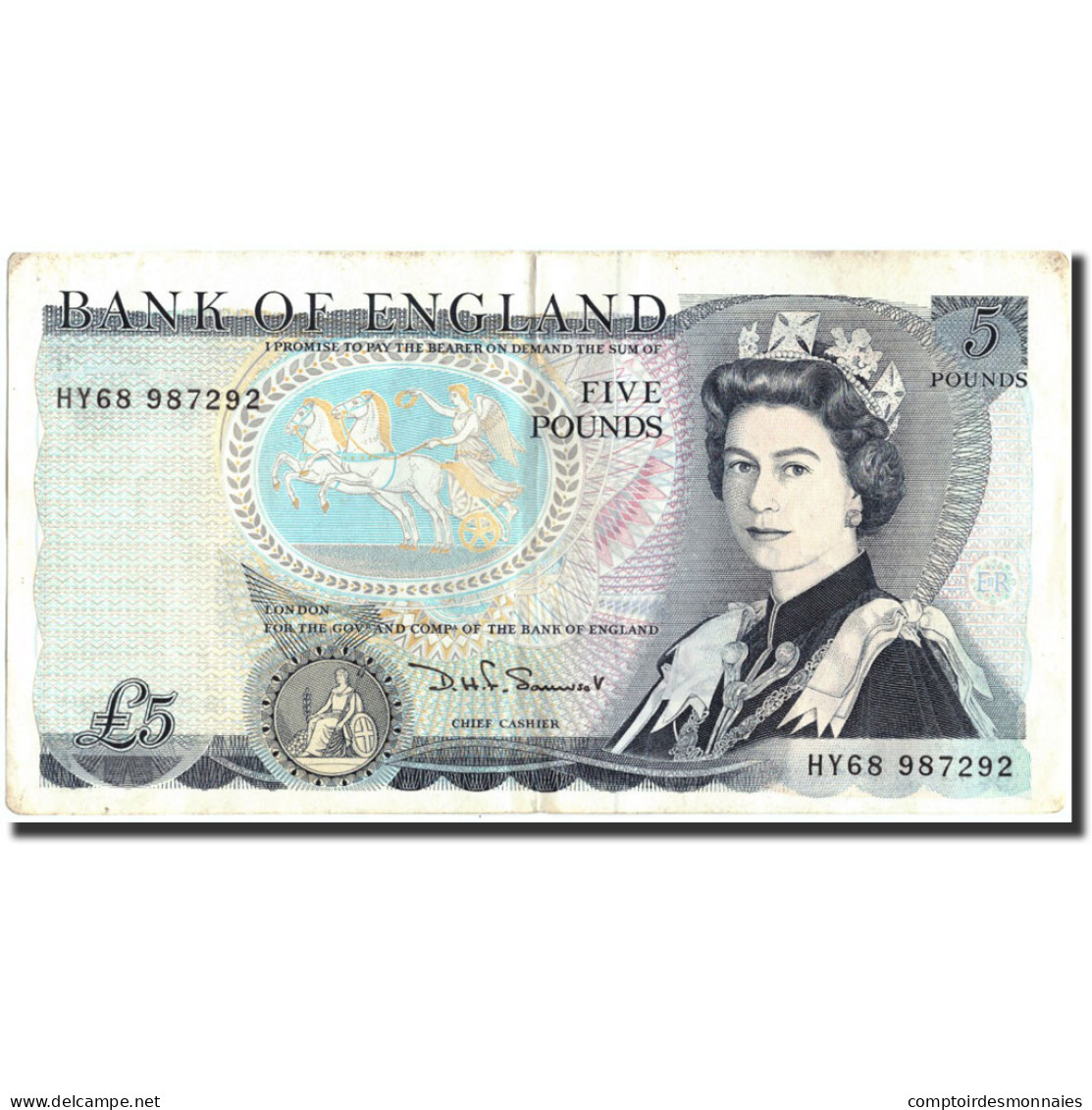 Billet, Grande-Bretagne, 5 Pounds, Undated (1971-91), Undated, KM:378e, TTB - 5 Pounds