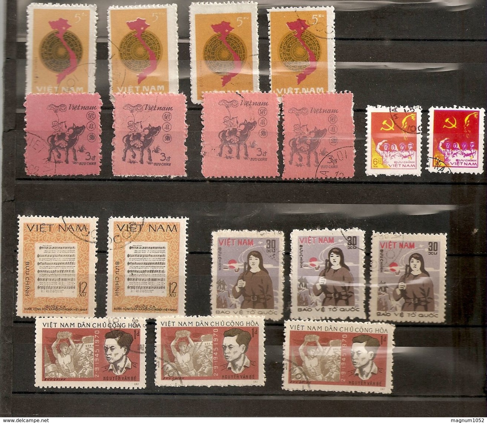 TIMBRES VARIETE -  LOT  VIET NAM OBLITERE AVEC NUNACES DES COULEURS - VOIR SCANN - Viêt-Nam