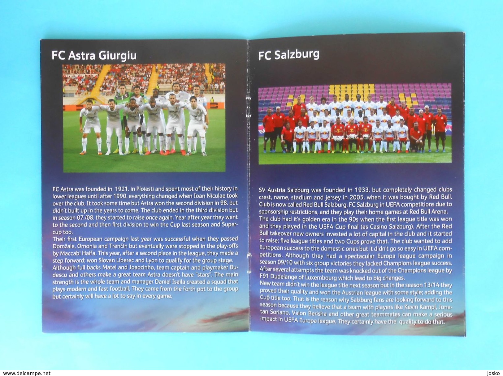 UEFA EUROPA LEAGUE 2014/15. - GROUP D - Diinamo FC Celtic Astra Salzburg Programme Fussball Programm Programma Programa - Eintrittskarten